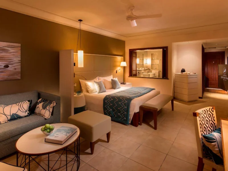 Deluxe Rooms Mauritius Bedroom Night view