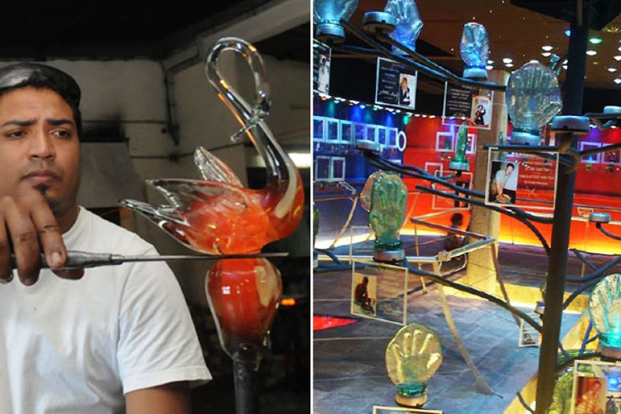 Inside Mauritius Glass Gallery