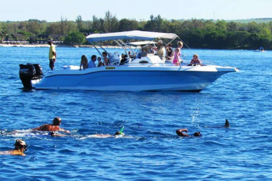 West Coast Speed Boat Tour Swim with Dolphins Mauritius