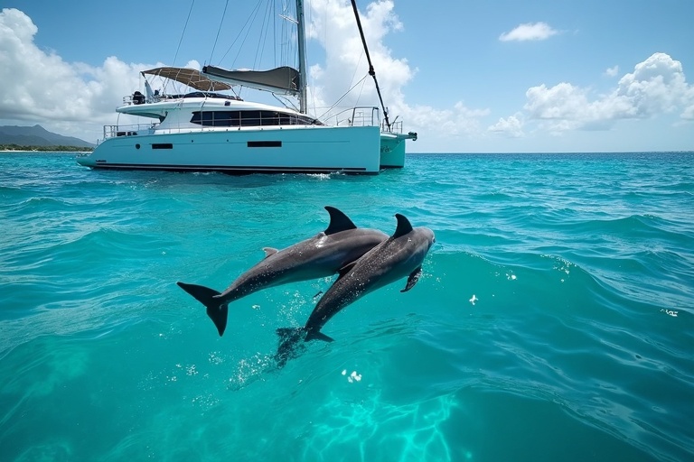Swim with dolphins Mauritius, Île aux Bénitiers and BBQ Lunch